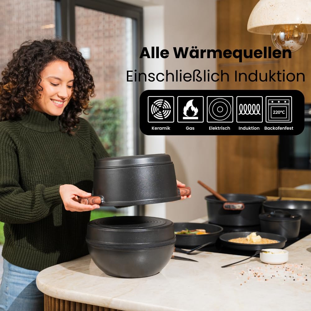 Набор кастрюль CookingTotem® Luxury 10 штук Съемная ручка Без PFAS, фото №7 Набор кастрюль CookingTotem® Luxury 10 штук Съемная ручка Без PFAS, фото №7