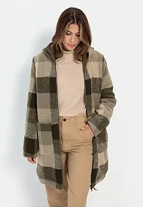 Вовняне пальто з капюшоном camel active Жіноче synthetic.ua - Фото 1