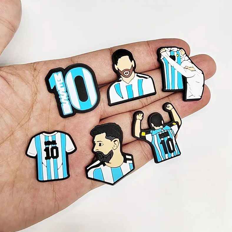 Джибитсы Месси Messi футбол football Jibbitz 11 шт аксессуары Крокс украшение Dz_150, фото №4