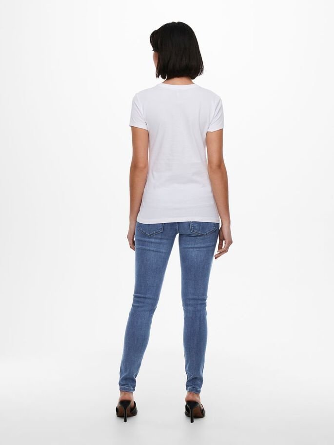 Футболка ONLLOVE LIFE FIT TOP BOX JRS 15226018  HEART ONLY Білий M, фото №4