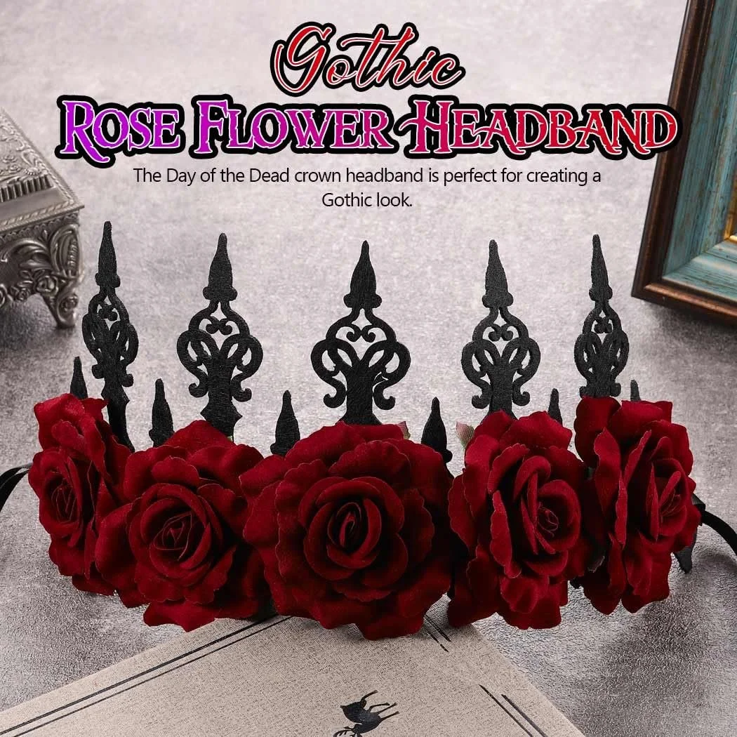 Вінок для волосся Квітка троянди Zoestar, фото №2