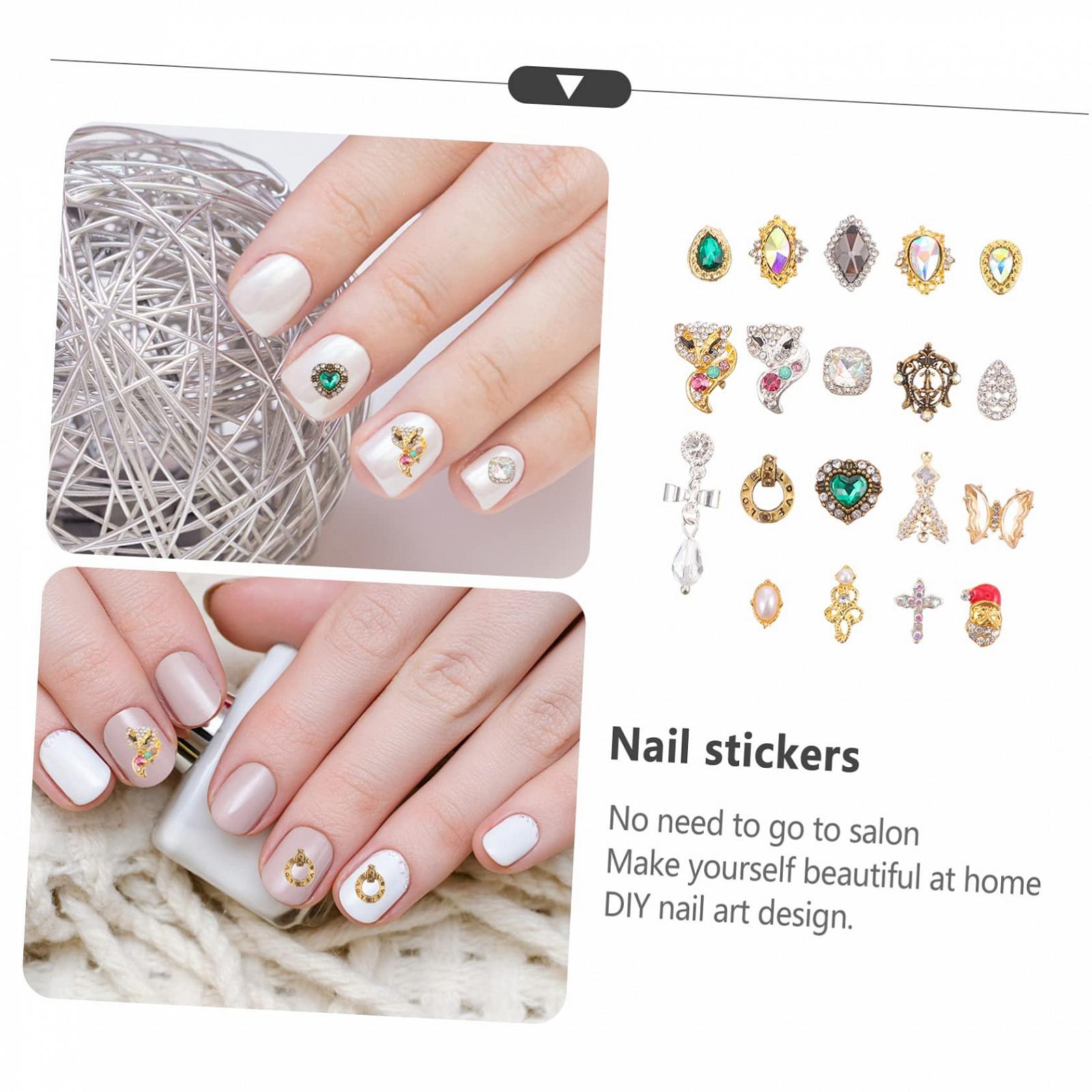 Стразы для ногтей POPETPOP 50 шт., сплав, сверкающие бриллианты для креативного дизайна ногтей и украшений, фото №8