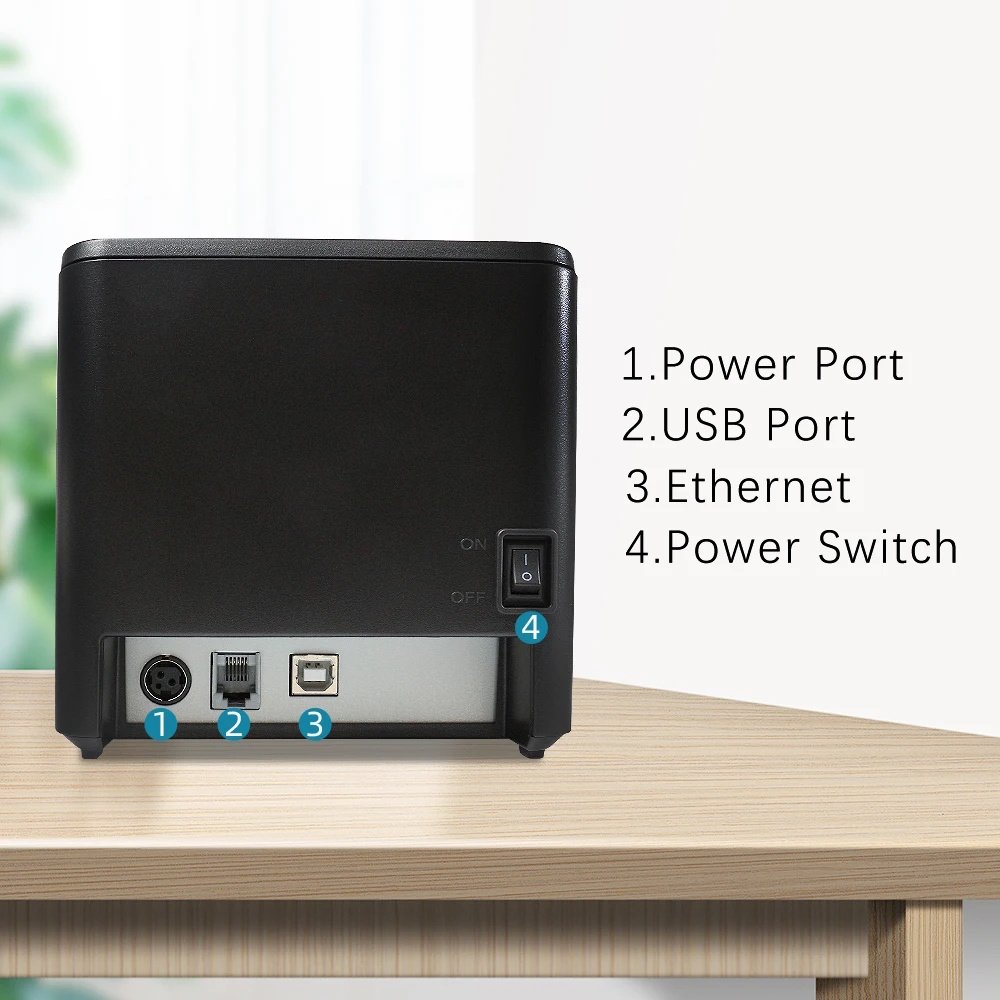Принтер чеків Xprinter XP-T80Q USB/Bluetooth 80мм автообрізка термопринтер, фото №9