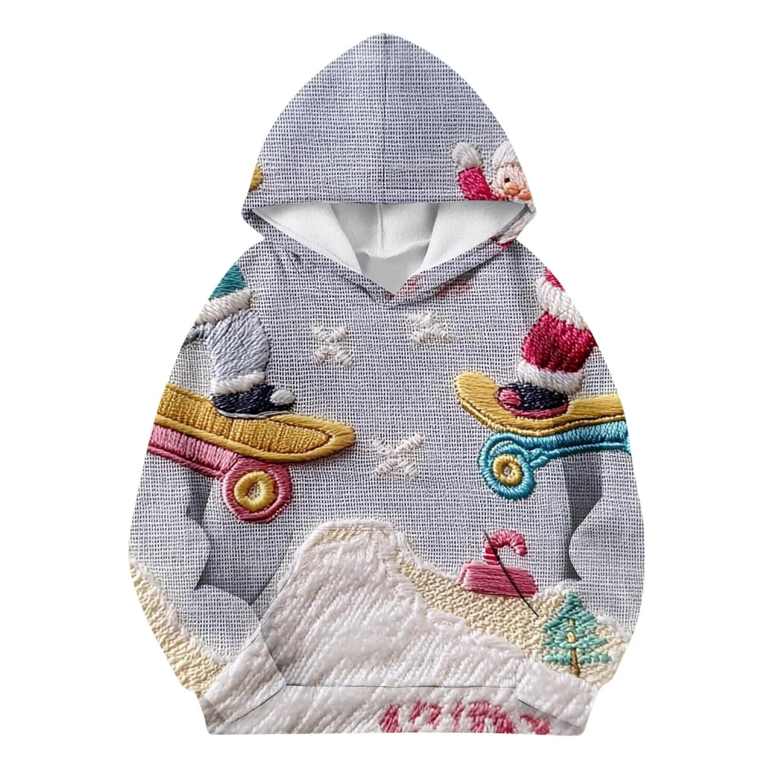 Худі Різдвяне для дівчаток, з довгими рукавами, м'яке, з різдвяним принтом, фото №2