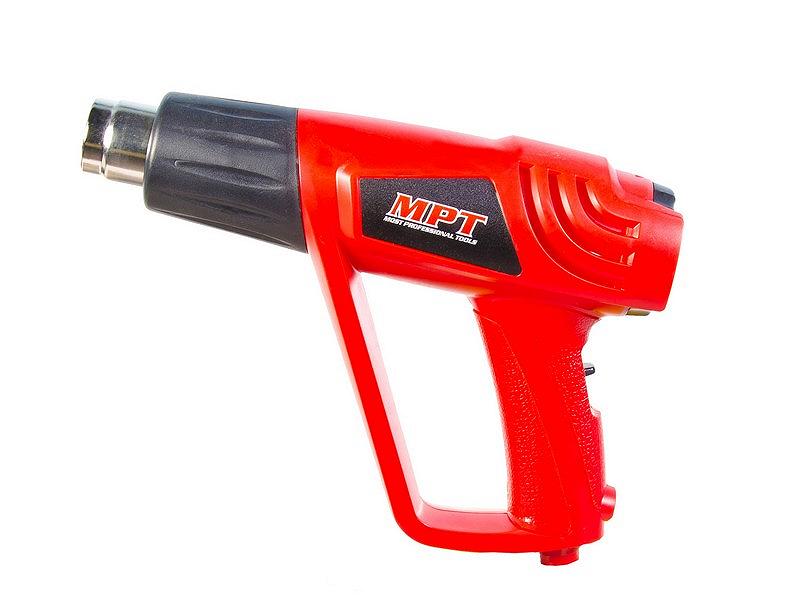 Фен промисловий MPT 2000 Вт 350-550°С 300-500 л/хв аксесуари 5 шт MHG2003, фото №1