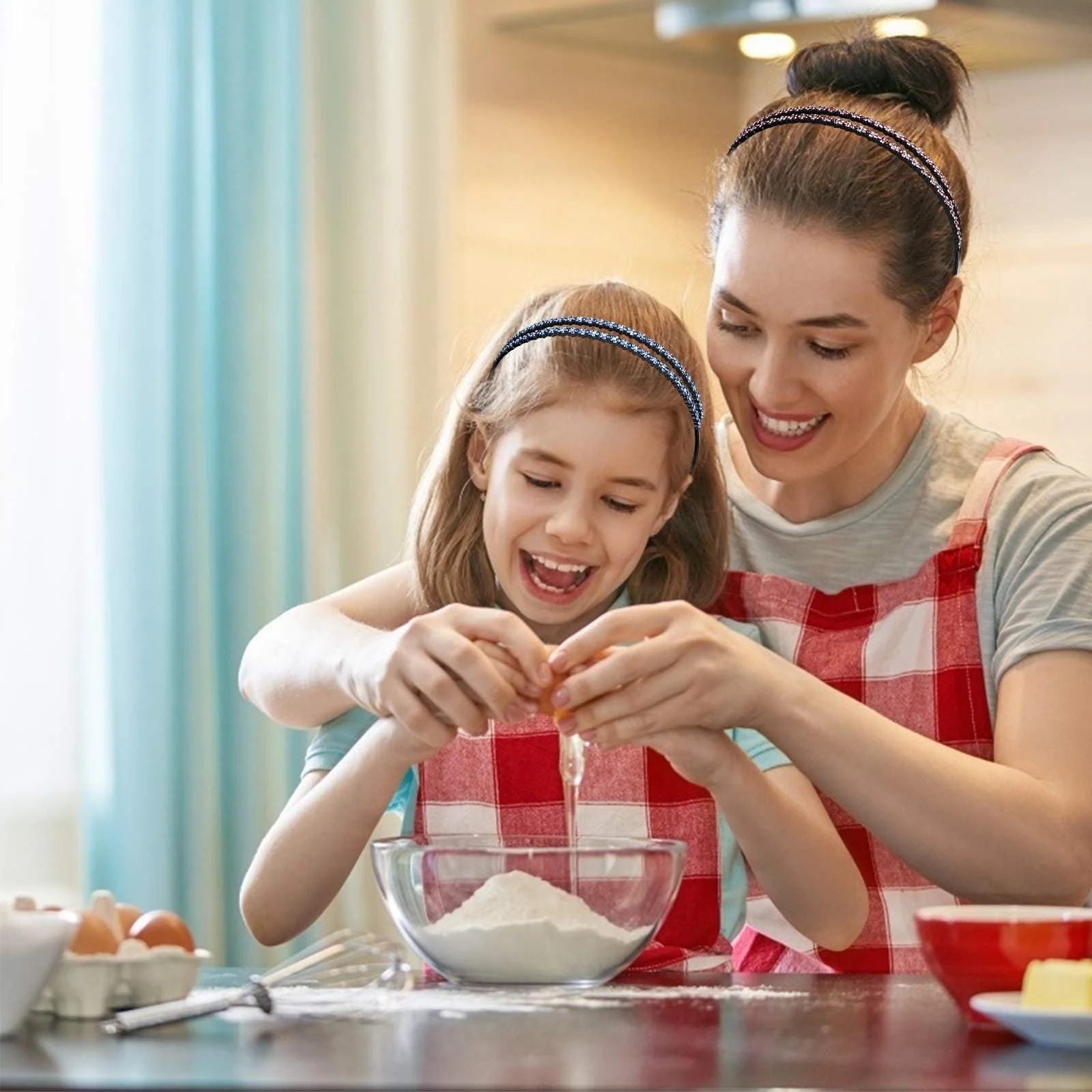 Обруч для волосся зі стразами Подвійний, фото №4