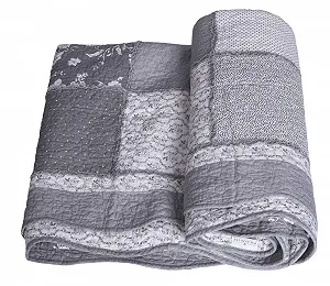 Покривало клаптикове XXL Сірий Накидка на ліжко Покривало Кантрі Хаус KDM019 Palazzo Exclusive - Фото 1