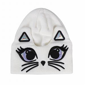 Мила тепла в'язана шапка з котячими вушками Зимова - Фото 1