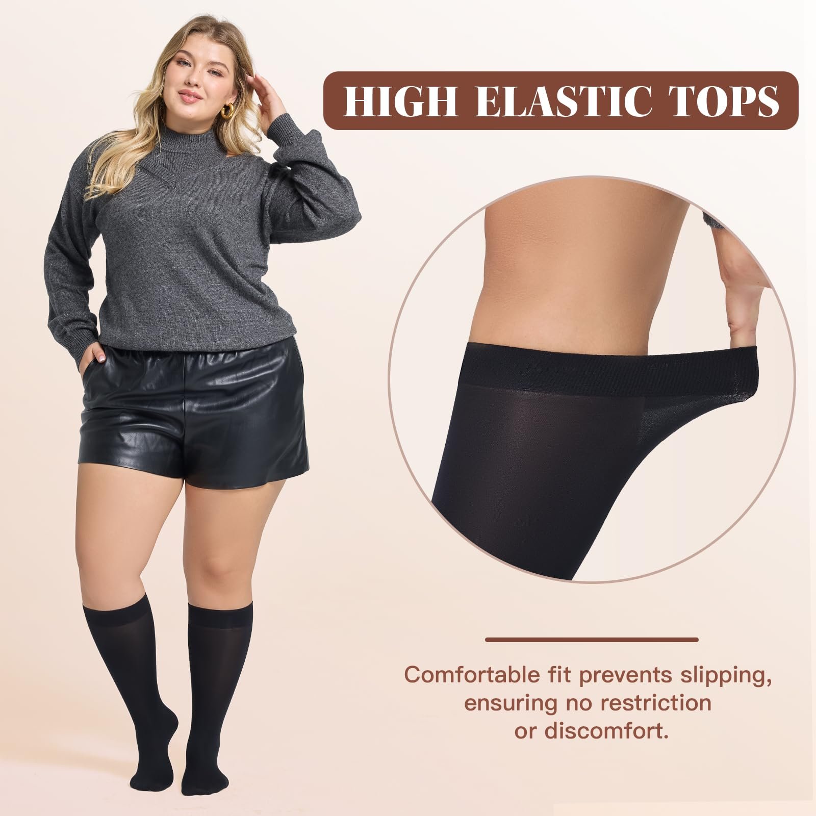 Панчохи MANZI 4 пари, жіночі, 40 ден, напівпрозорі, фото №4