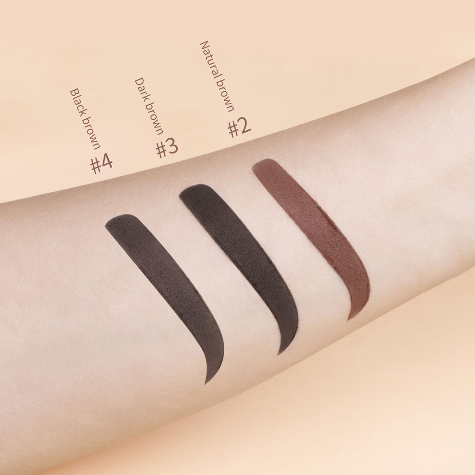 Набор штампов для бровей с трафаретами Тёмно-коричневый, фото №7