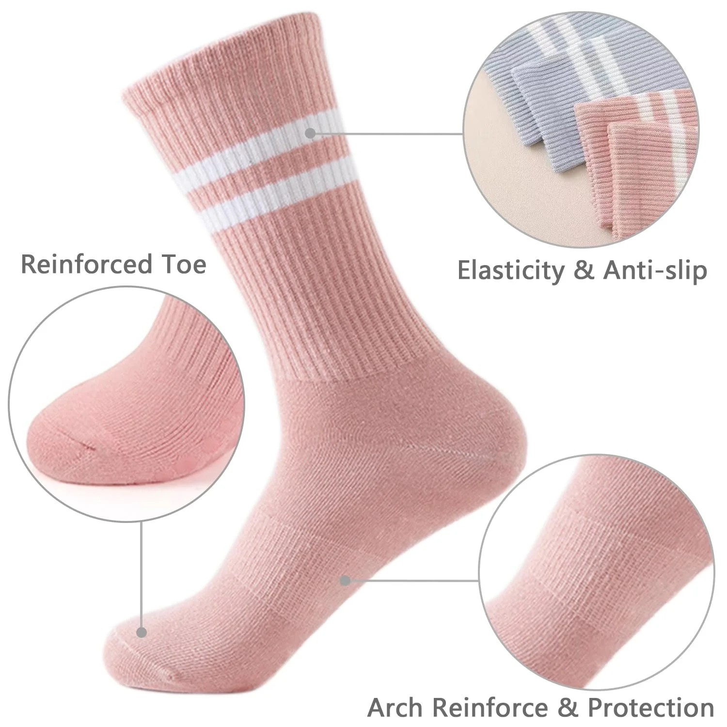 Жіночі спортивні шкарпетки Бавовняні 6 пар, фото №3