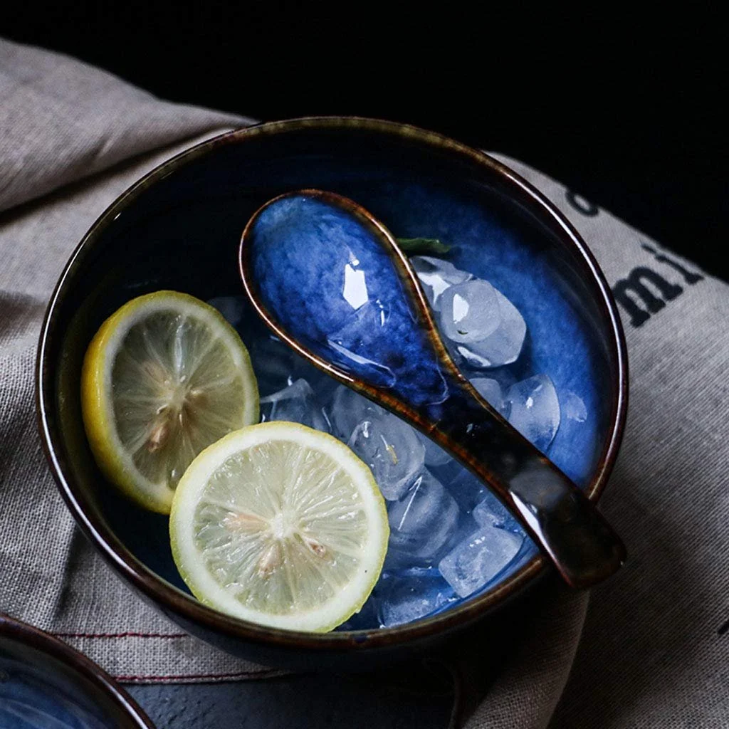 Ложка для супу Керамічна в японському стилі синя Good Life, фото №4