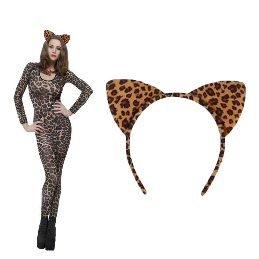 Набір з 3 плюшевих обручів на голову з котячими вушками, фото №4