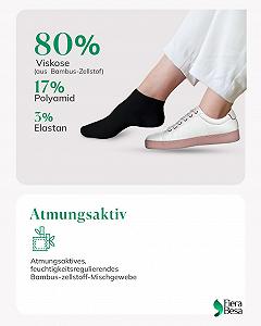 Унисекс Бамбуковые носки Короткие спортивные носки 5 пар Мягкие и эластичные Бесшовные Усиленные пятка и носок Сделано в Европе Удобные и дышащие Черно-белые Размеры 35-38, 39-42, 43-46 synthetic.ua - Фото 1