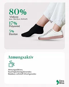 Унісекс Бамбукові шкарпетки Короткі спортивні шкарпетки 5 пар М'які та еластичні synthetic.ua - Фото 1