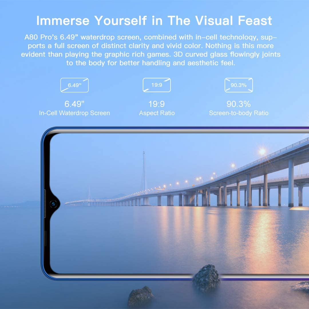 Смартфон 6.49" Blackview A80 Pro 4/64Gb 4G Face ID 2-SIM Android 9 4 ядра Red, фото №4