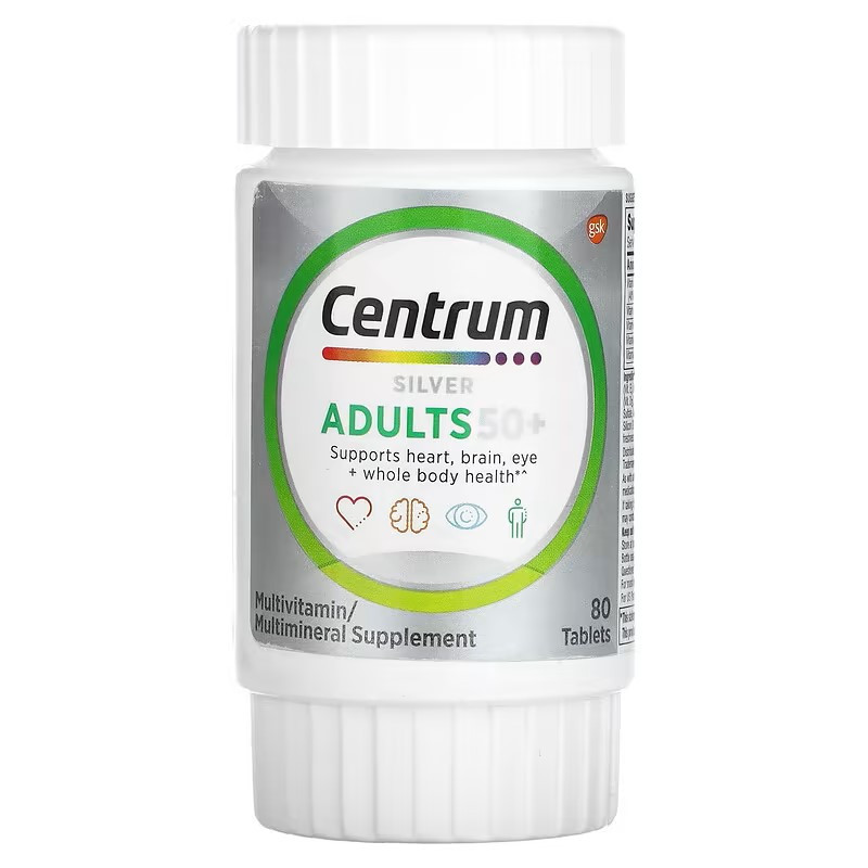 Мультивитамины для взрослых 50 Centrum Silver Adults 80 Tablets, фото №3