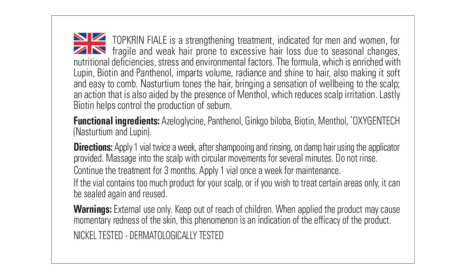 Засіб для волосся Naturando Srl Topkrin 12 ампул по 10 мл - Зміцнюючий засіб при ламкому та слабкому волоссі 120 г, фото №3