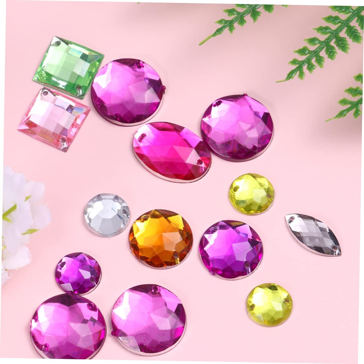 Круглі Стрази MERRYHAPY 100 шт. Різнокольорові, фото №5