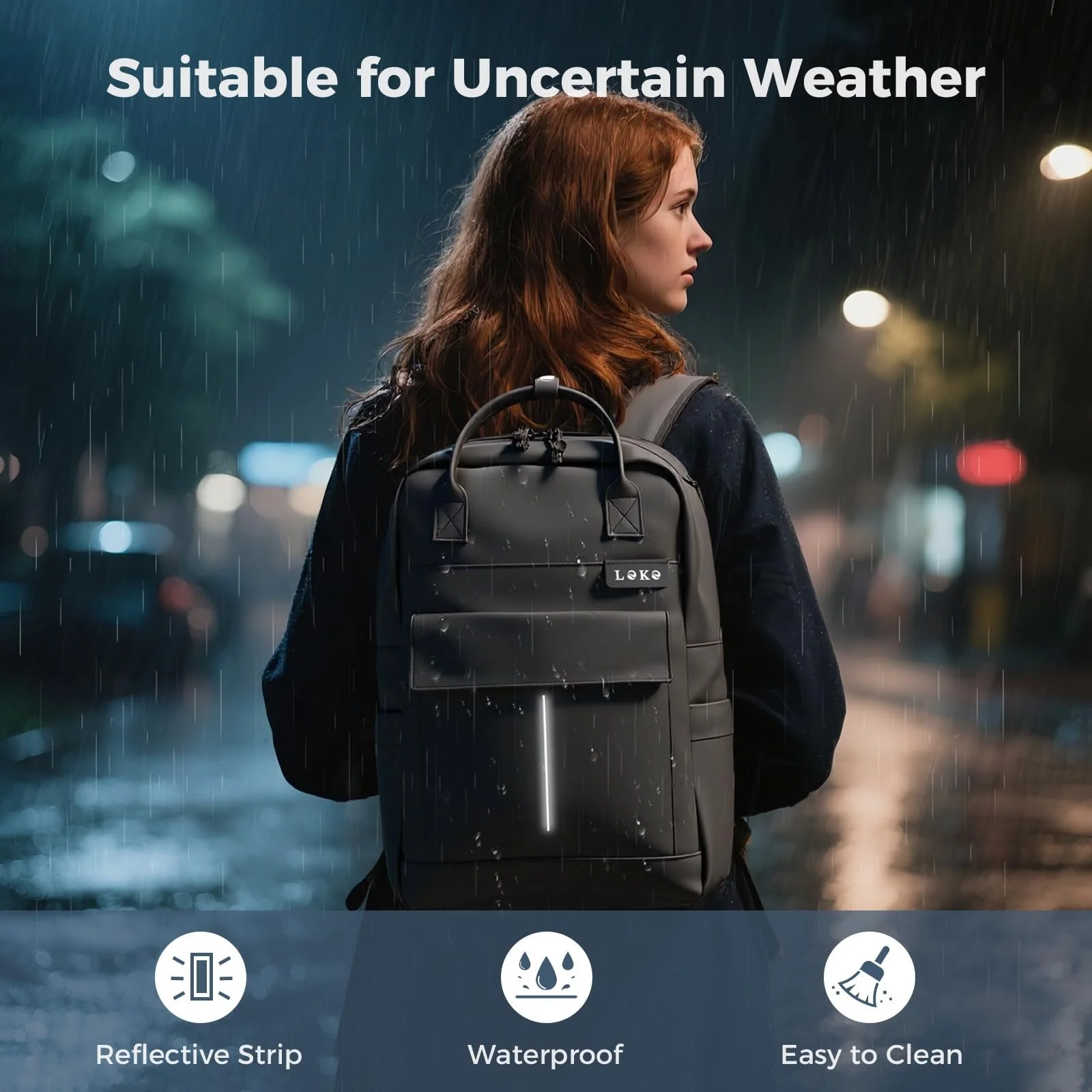 Рюкзак для ноутбука Waterproof 15.6 дюймів L Black Casual, фото №4 Рюкзак для ноутбука Waterproof 15.6 дюймів L Black Casual, фото №4