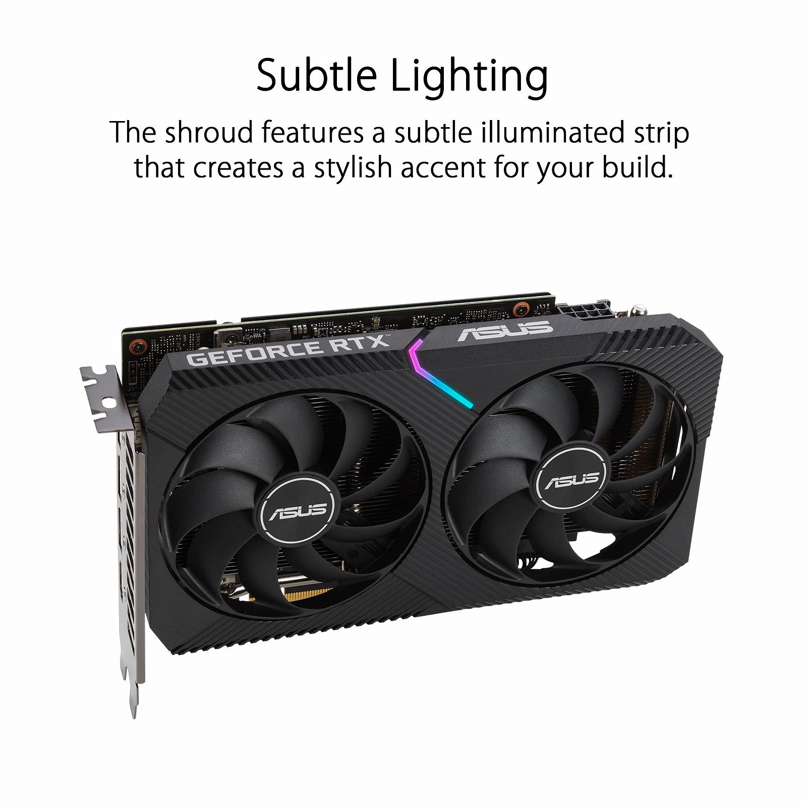 Відеокарта ASUS Dual GeForce RTX3060 TI Mini 8G V2 OC Edition чорна, фото №4