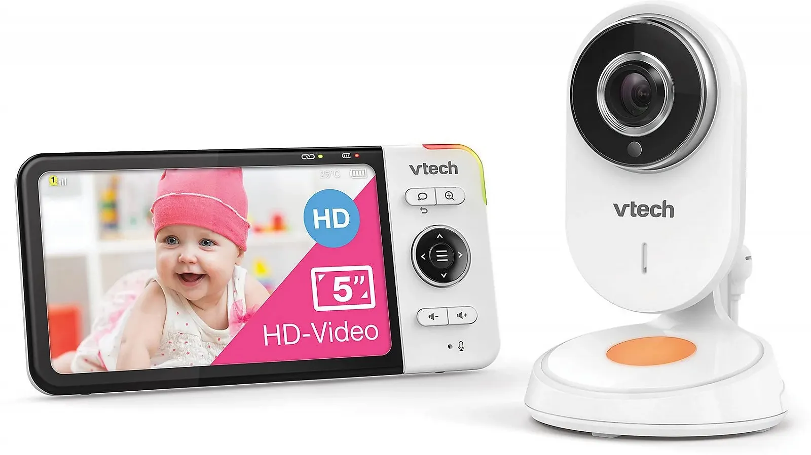 Відеоняня VTech VM818 HD 5" LCD ширококутна камера HD Video Night Vision, фото №1