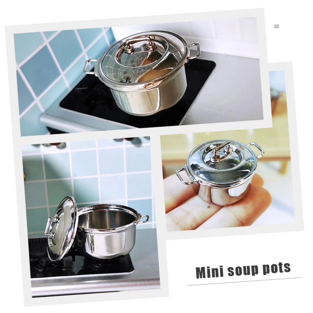 Миниатюрная кастрюля SOIMISS 3 шт. кухонная игрушка для ролевых игр, фото №7 Миниатюрная кастрюля SOIMISS 3 шт. кухонная игрушка для ролевых игр, фото №7