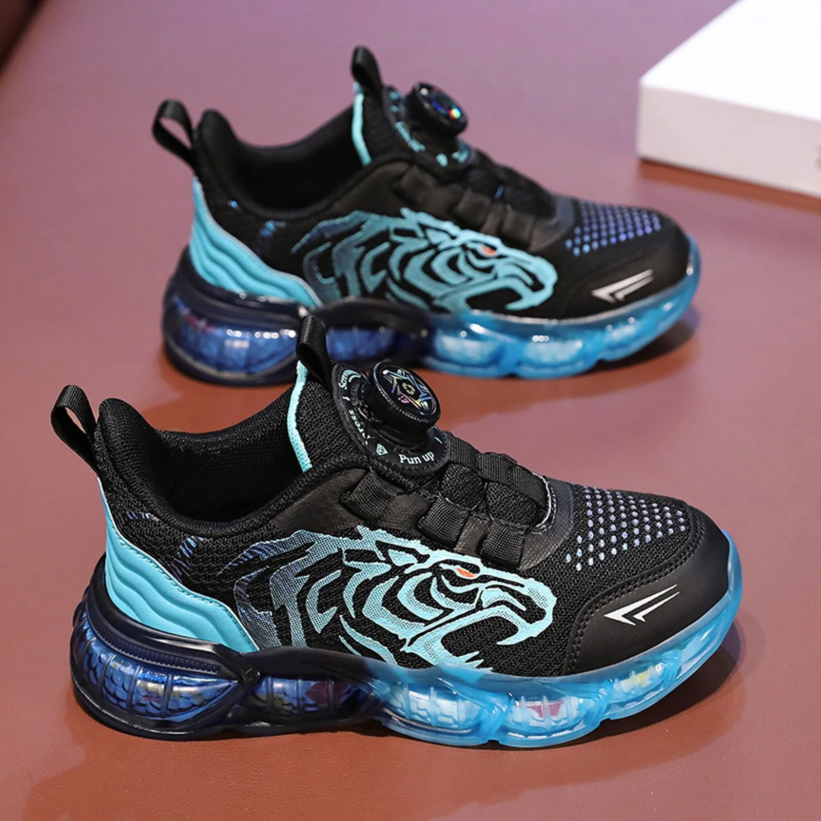 Дитячі Кросівки Спортивні Модні для Хлопчиків з Мотивом Тигра Зручні Дихаючі, фото №2