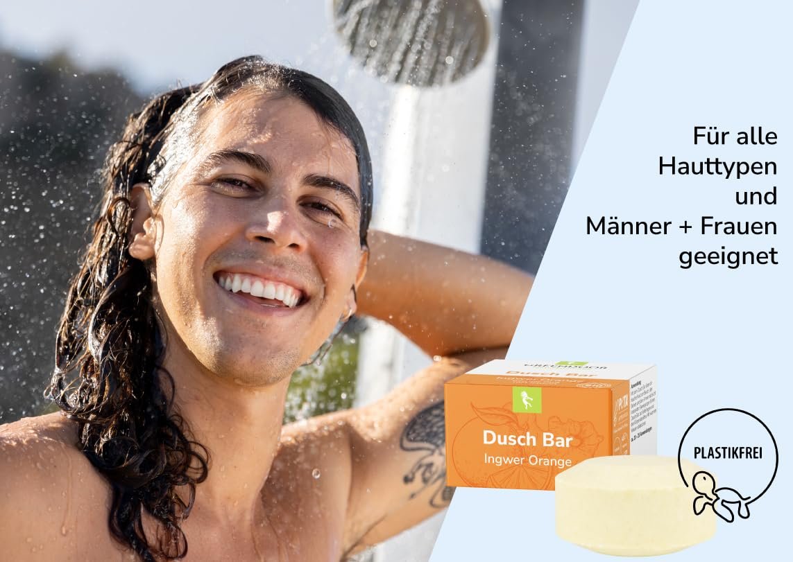 Твердый гель для душа GREENDOOR Shower Bar Ginger Orange 75 г, фото №5