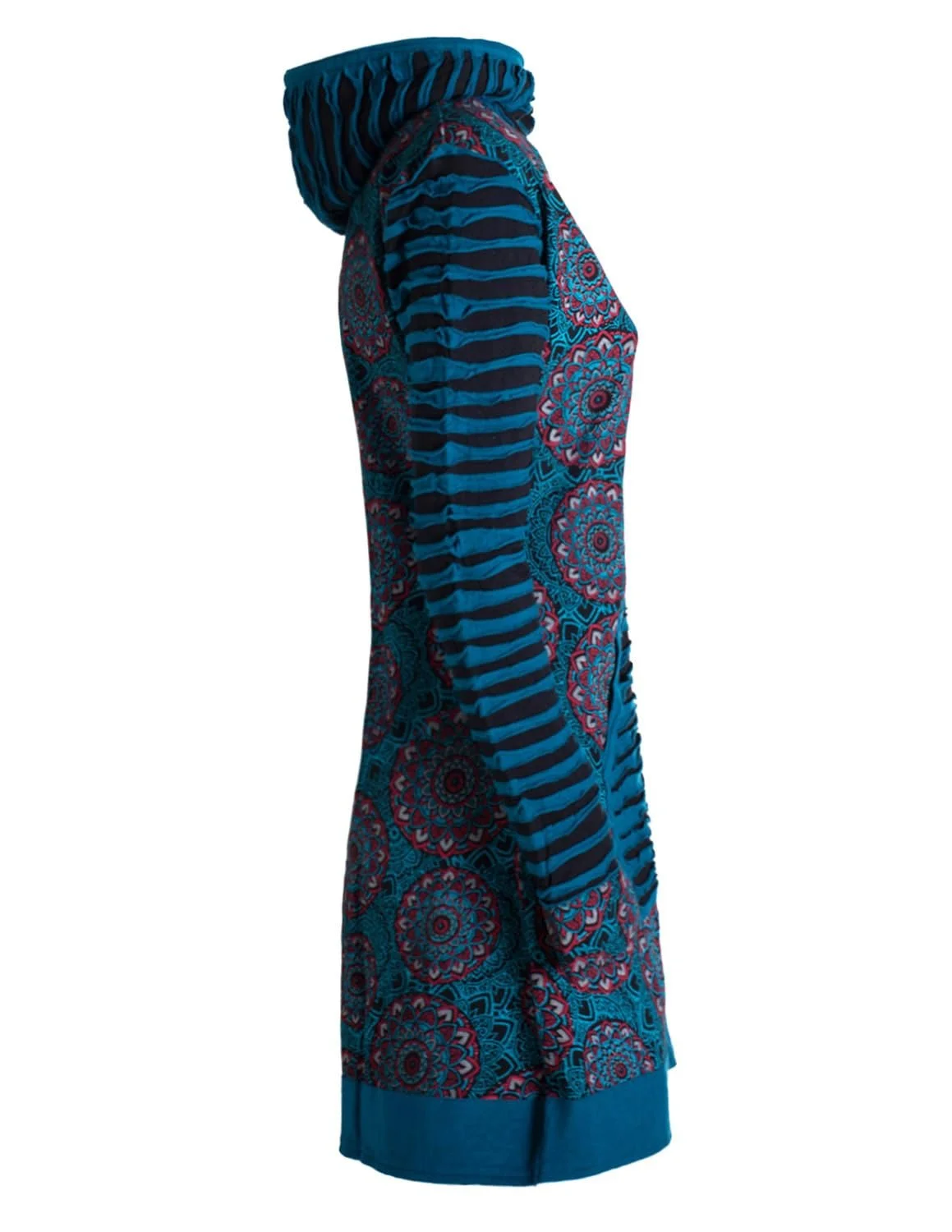 Женское пальто Vishes с цветочной мандалой из джерси, пальто в стиле хиппи с капюшоном, фото №3 Женское пальто Vishes с цветочной мандалой из джерси, пальто в стиле хиппи с капюшоном, фото №3