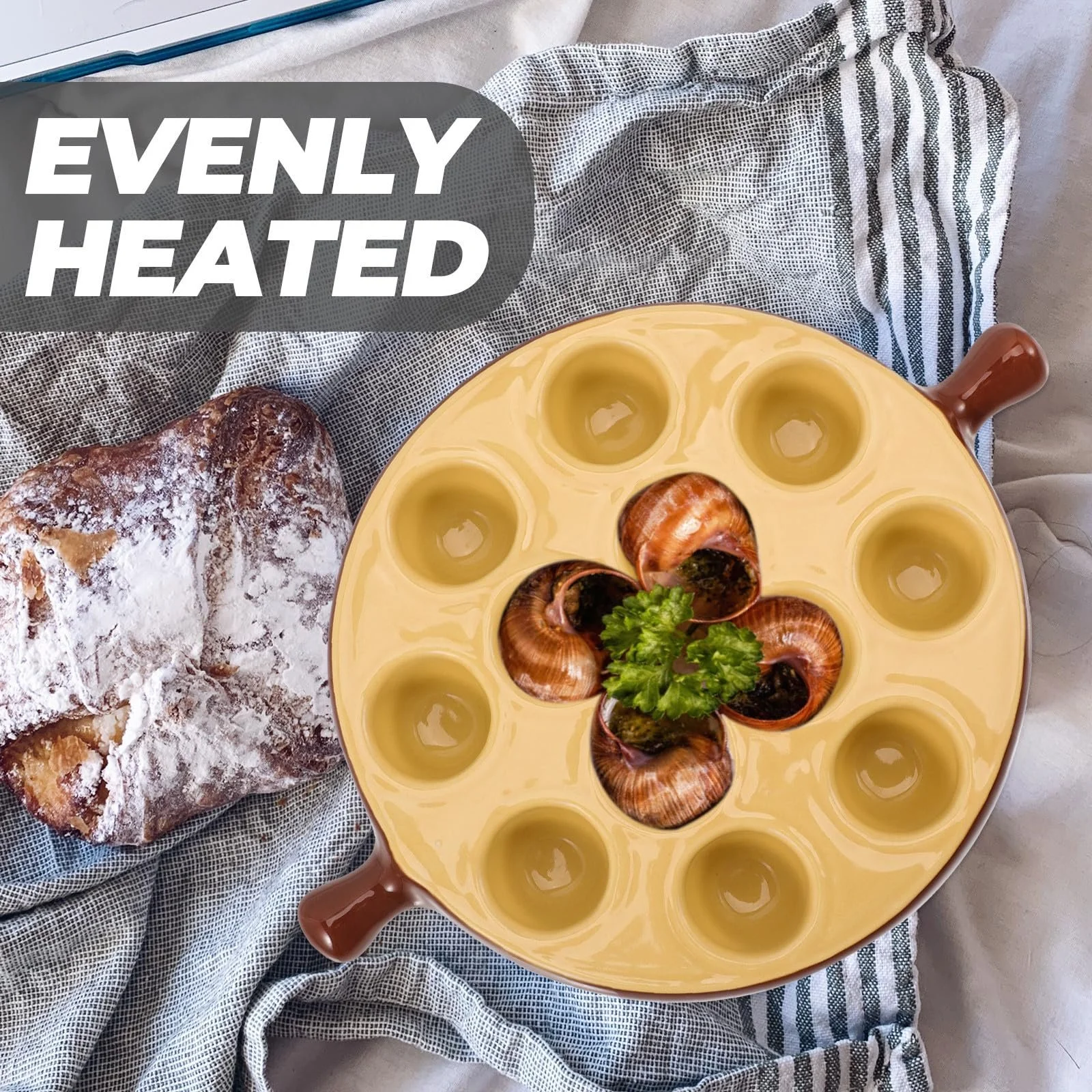 Форма для запікання равликів Schneckenbackform Керамічна 12 заглиблень з ручками, фото №6 Форма для запікання равликів Schneckenbackform Керамічна 12 заглиблень з ручками, фото №6