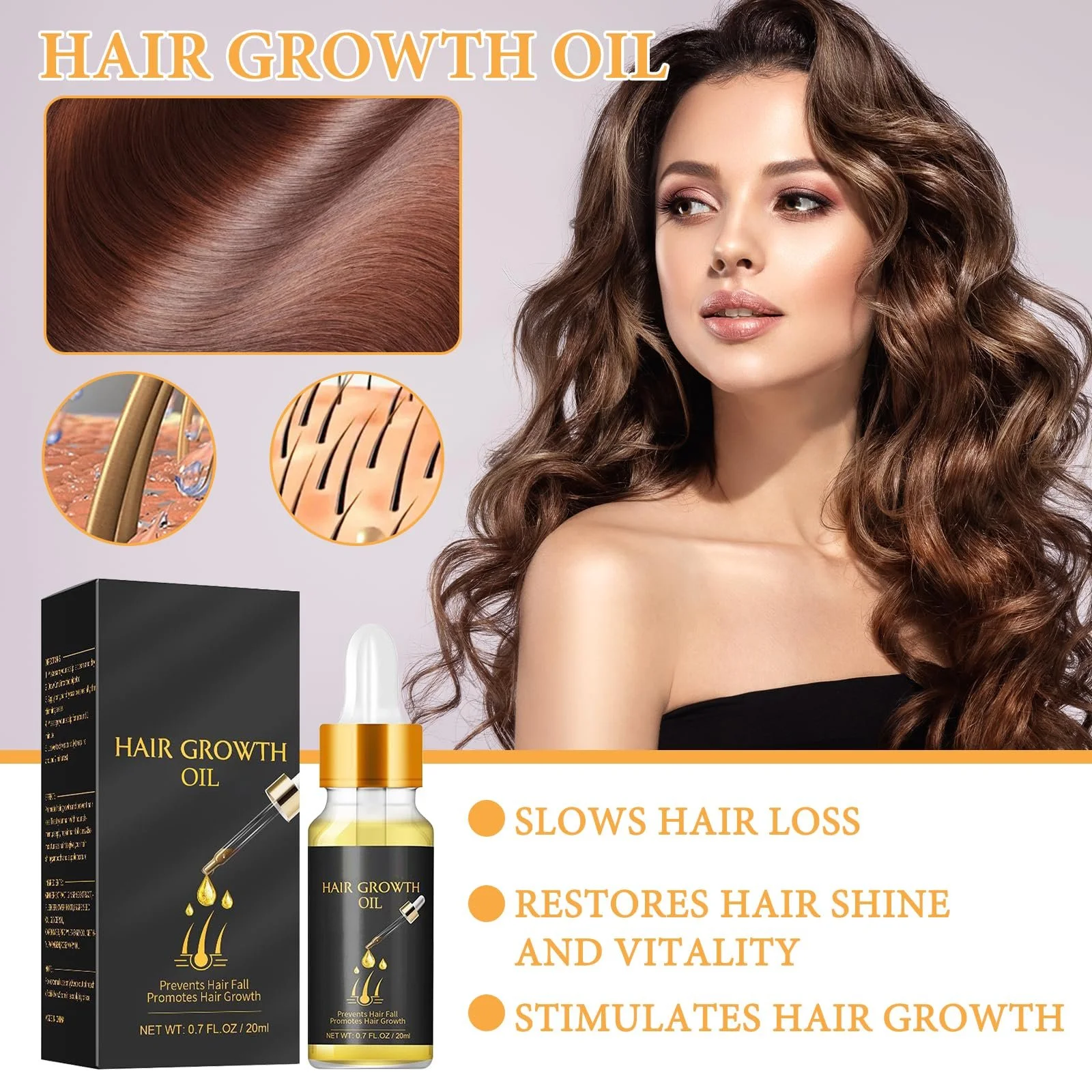 Сироватка для росту волосся Biotin, 2 x 30 мл, робить волосся блискучим і сильним, легко бореться з випадінням волосся, фото №5