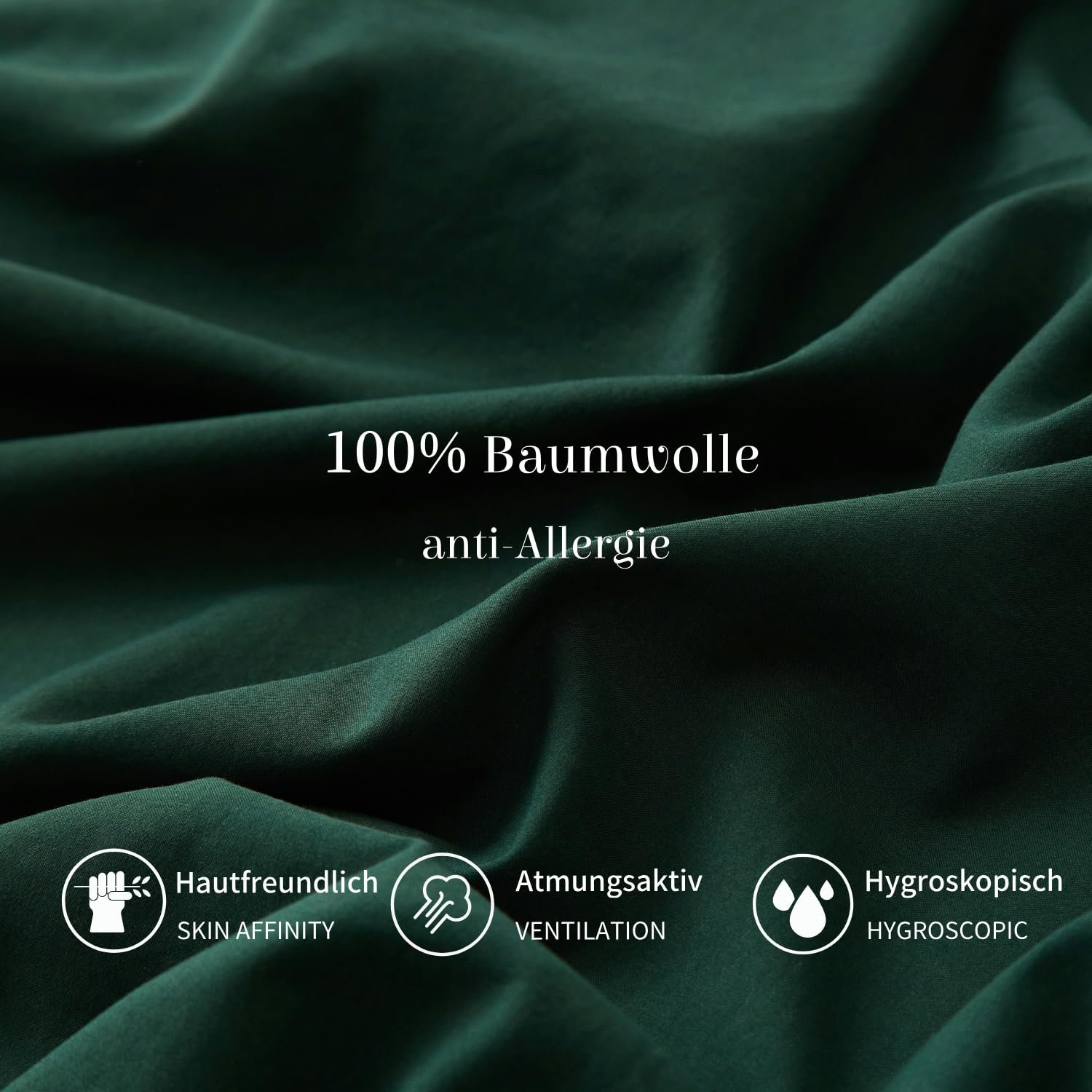 Постільна білизна Boqingzhu Cotton 135 x 200 cm Зелений Темно-зелений Шавлія Зелений Однотонний Двосторонній Комплект постільної білизни Підковдра 135 x 200 cm та 1 Наволочка 80 x 80 cm з блискавкою, фото №4
