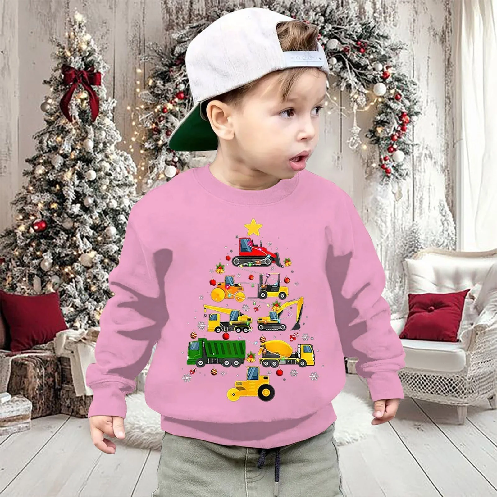 Забавный рождественский свитер для мальчиков, Рождественский свитшот детский с длинными рукавами, Забавные рождественские топы с рождественскими мотивами, Merry Christmas, Удобная рождественская одежда для мальчиков, фото №3