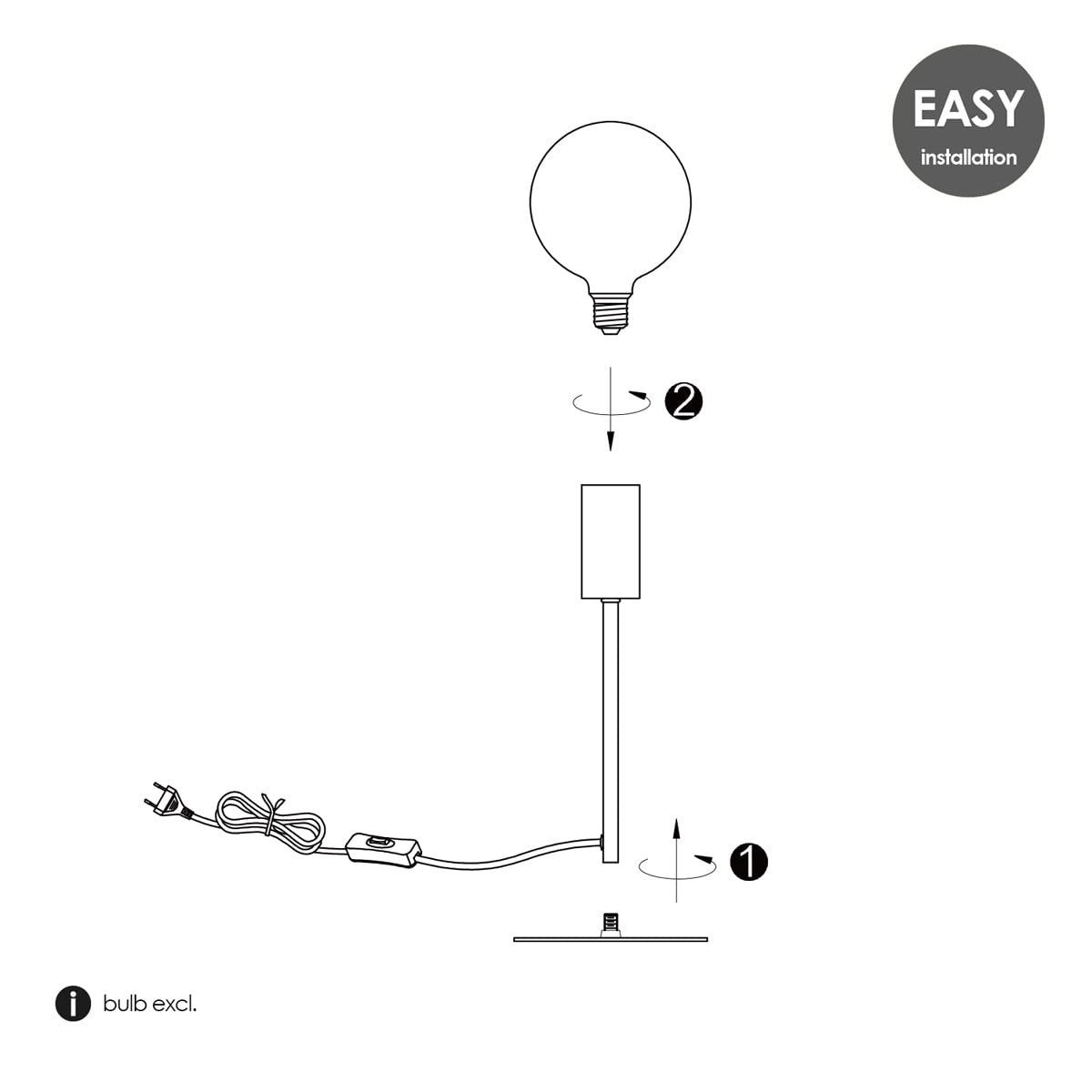 Настільна лампа Home Sweet Home Sola Industrial 15/15/30 см металева E27 Black, фото №7