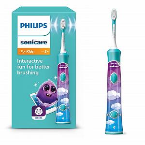 Зубная электрощетка Philips Sonicare For Kids HX6322 / 04 звуковая детская мягкая чистка бирюзовая - Фото 1
