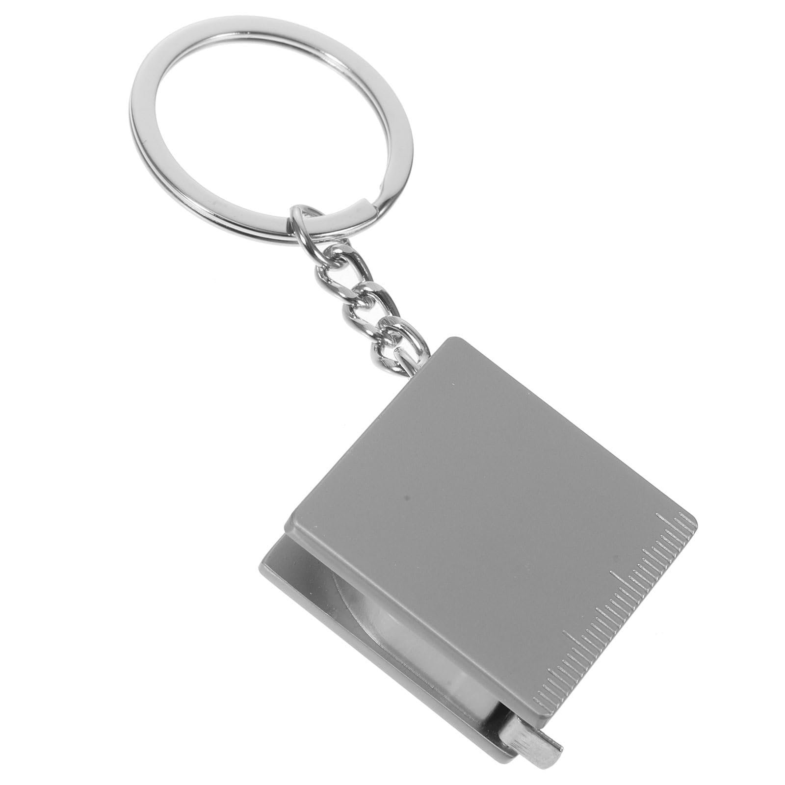 Рулетка OSALADI 1 м Металева з кільцем для ключів і висувною стрічкою для вимірювання, портативна, мала, фото №8