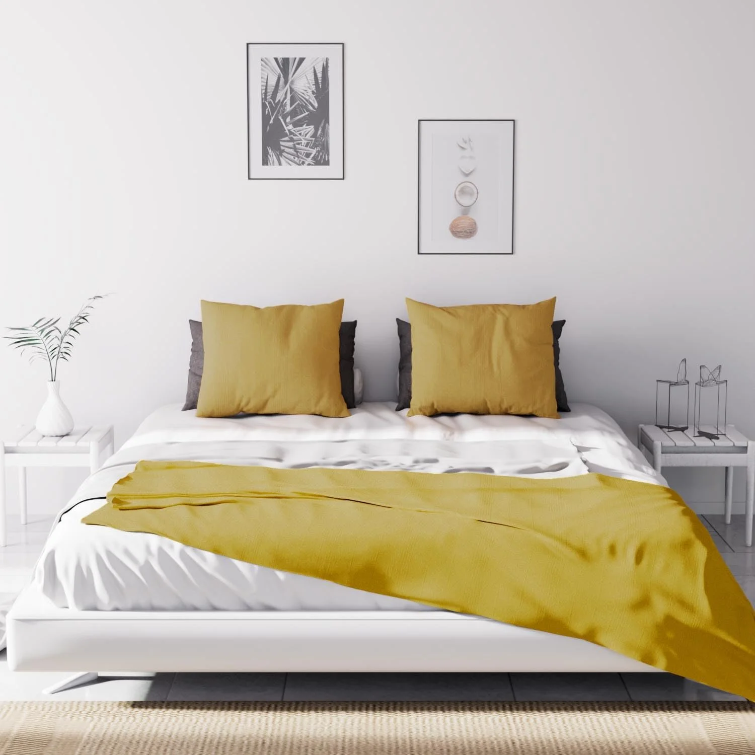 Покривало Soleil d'ocre Adele Polycoton Жовтий, 220 x 240 см, фото №3