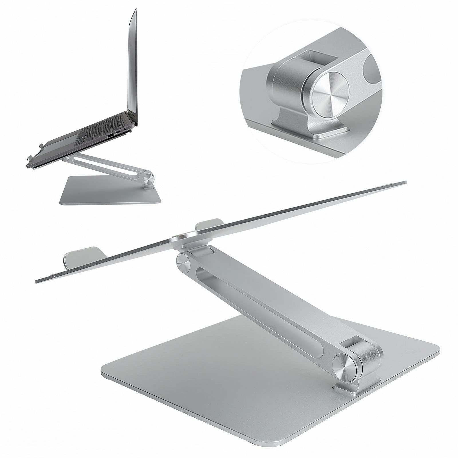 Регулируемая алюминиевая подставка для ноутбука Denash для улучшения охлаждения, базовая полка для пользователей ноутбуков 11-17 дюймов, фото №4