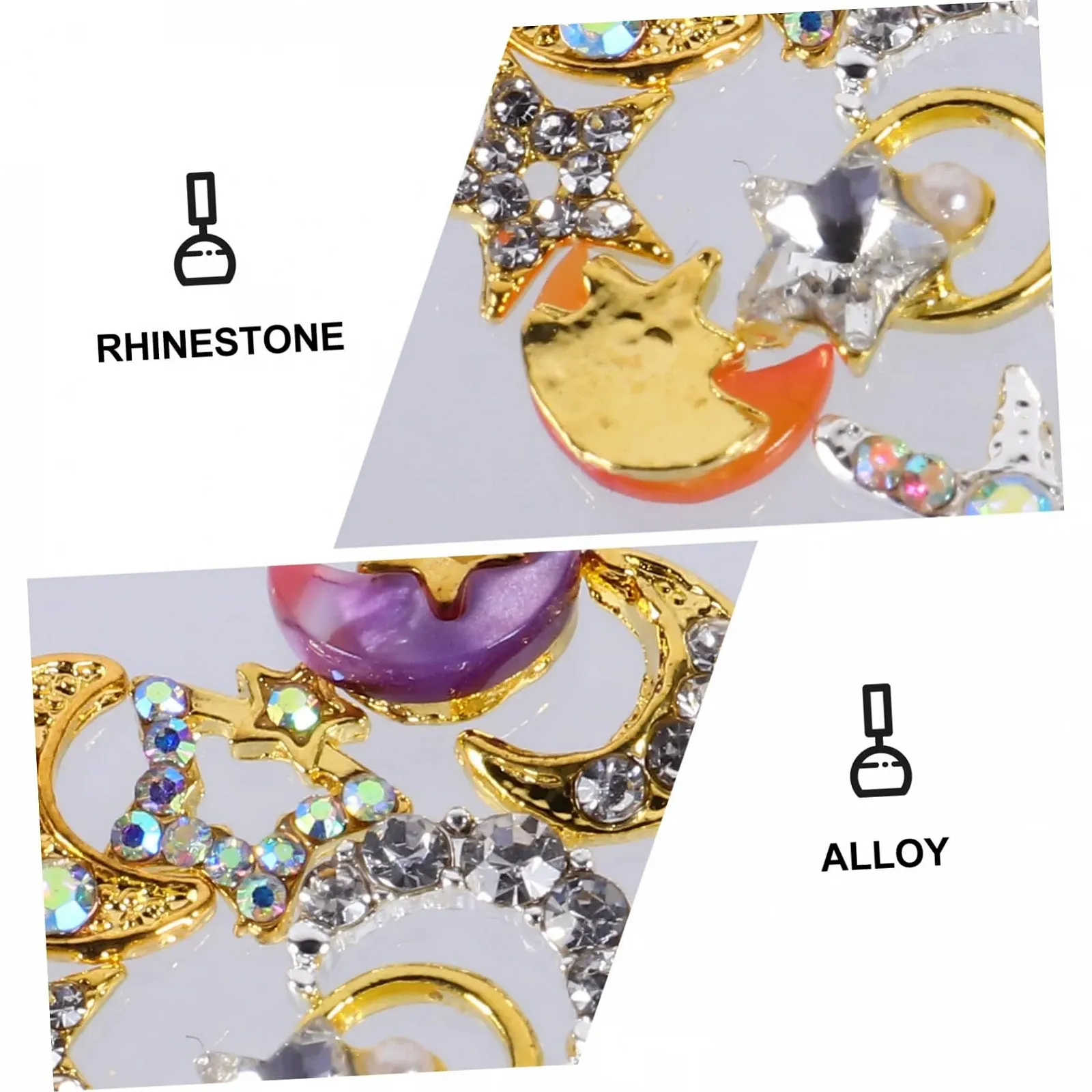 Набір наклейок для нігтів Ipetboom, круглі диски, місячні стрази, прикраси, фото №7 Набір наклейок для нігтів Ipetboom, круглі диски, місячні стрази, прикраси, фото №7