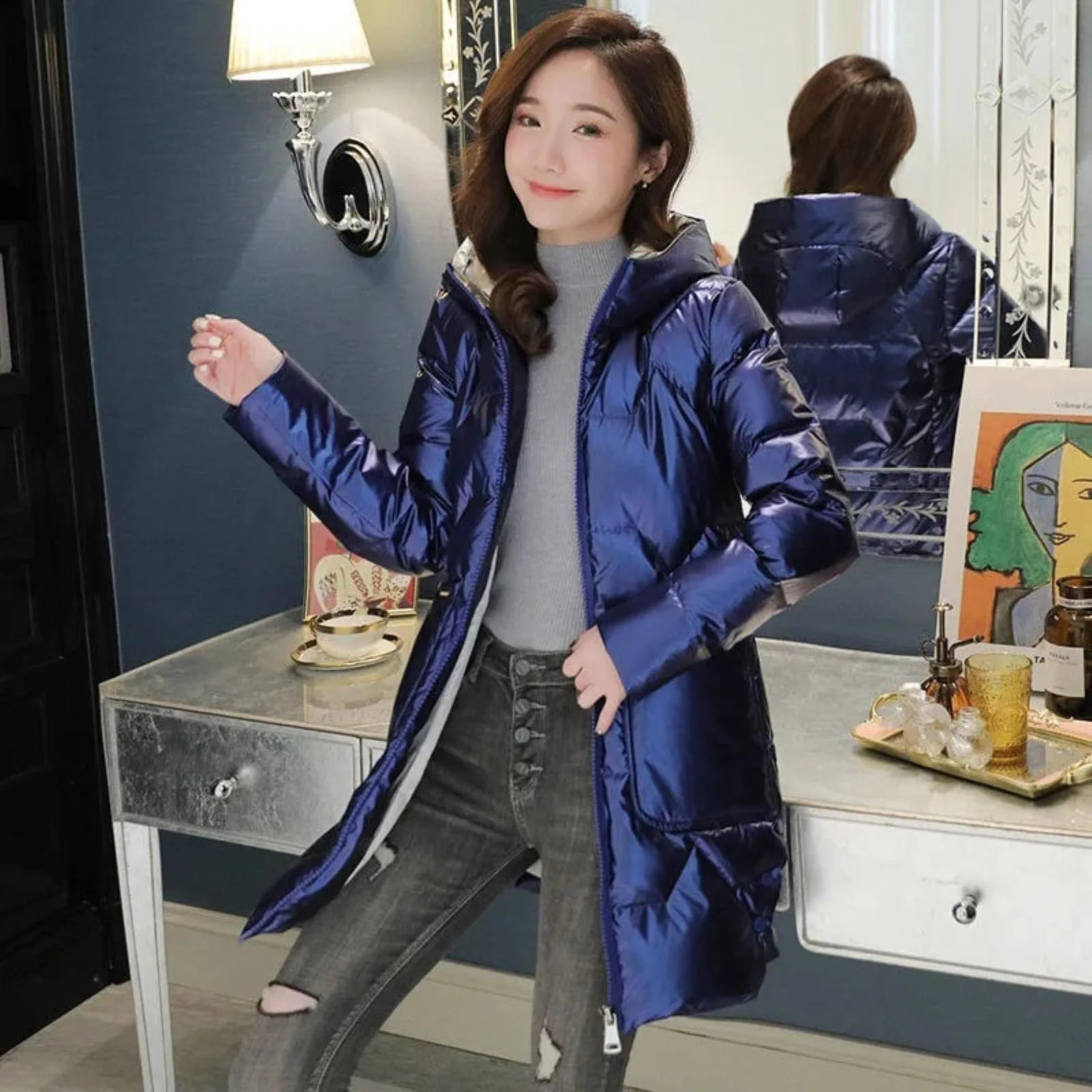 Жіноча зимова куртка ZXCL, фото №3