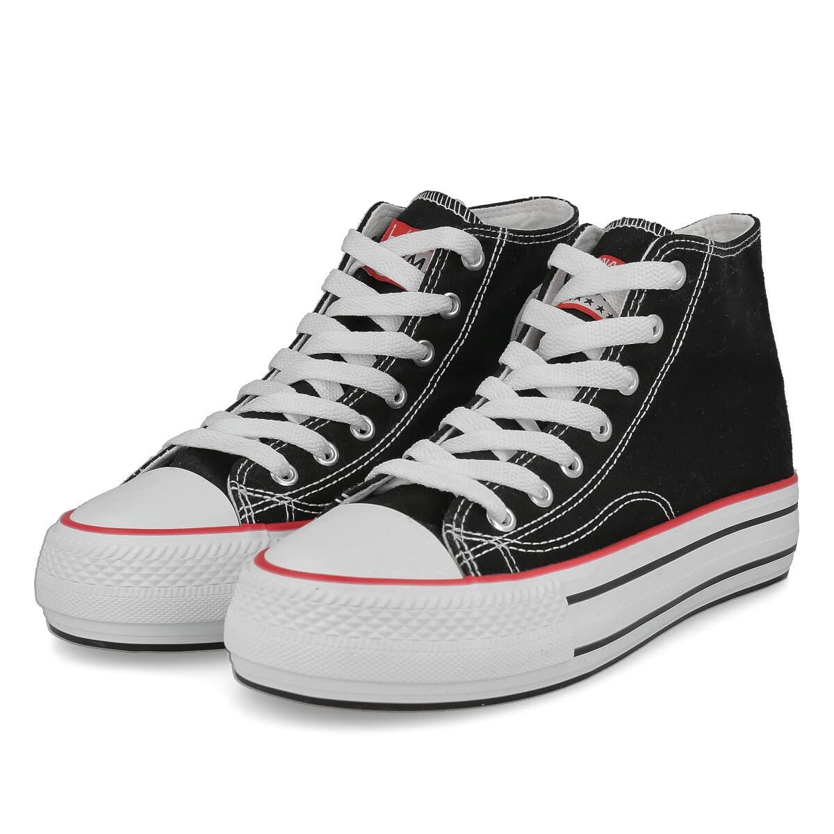 Кеди PAYMA Текстильні для жінок і чоловіків Hi-Top Low Top Low High Прості та платформа Гумова підошва Чорний Червоний Синій Білий, фото №6
