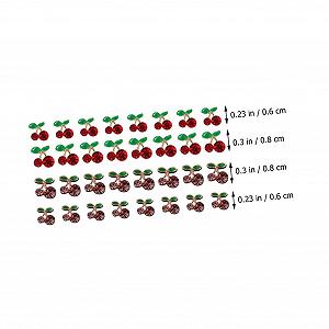 Прикраса для нігтів Вишня FRCOLOR 64 шт. Фруктові підвіски для нігтів зі стразами synthetic.ua - Фото 1