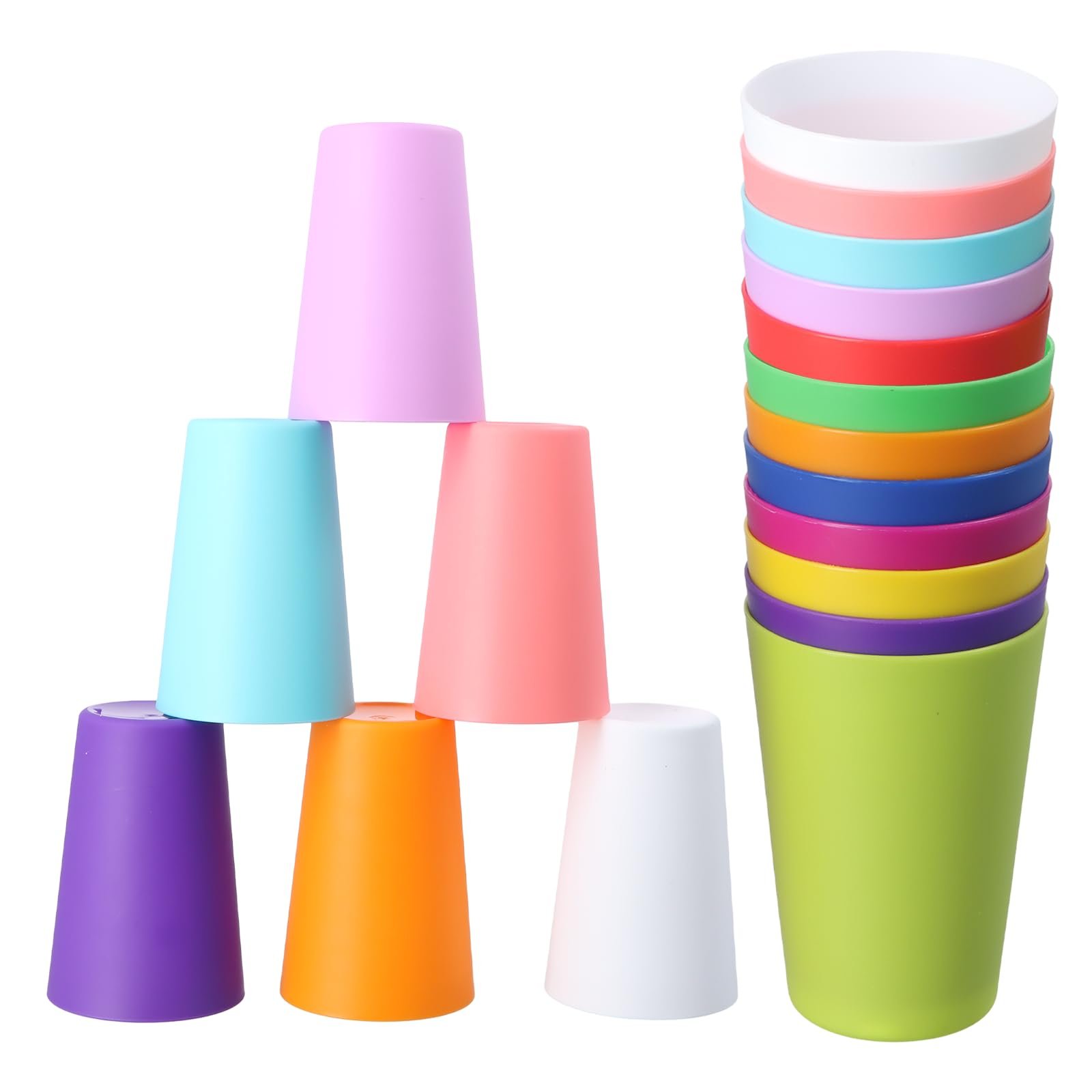 Чашка Пластикова Різнобарвна 260 мл, 12 шт, фото №3