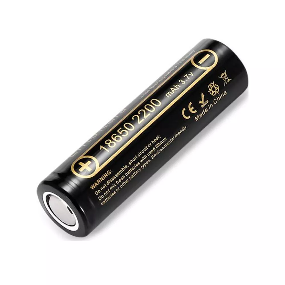 Аккумулятор 18650 Li-Ion LiitoKala Lii-22A, 2200mah （2100-2300mah）, 3.7V (2.75-4.2V), Black PVC BOX Q2, фото №1