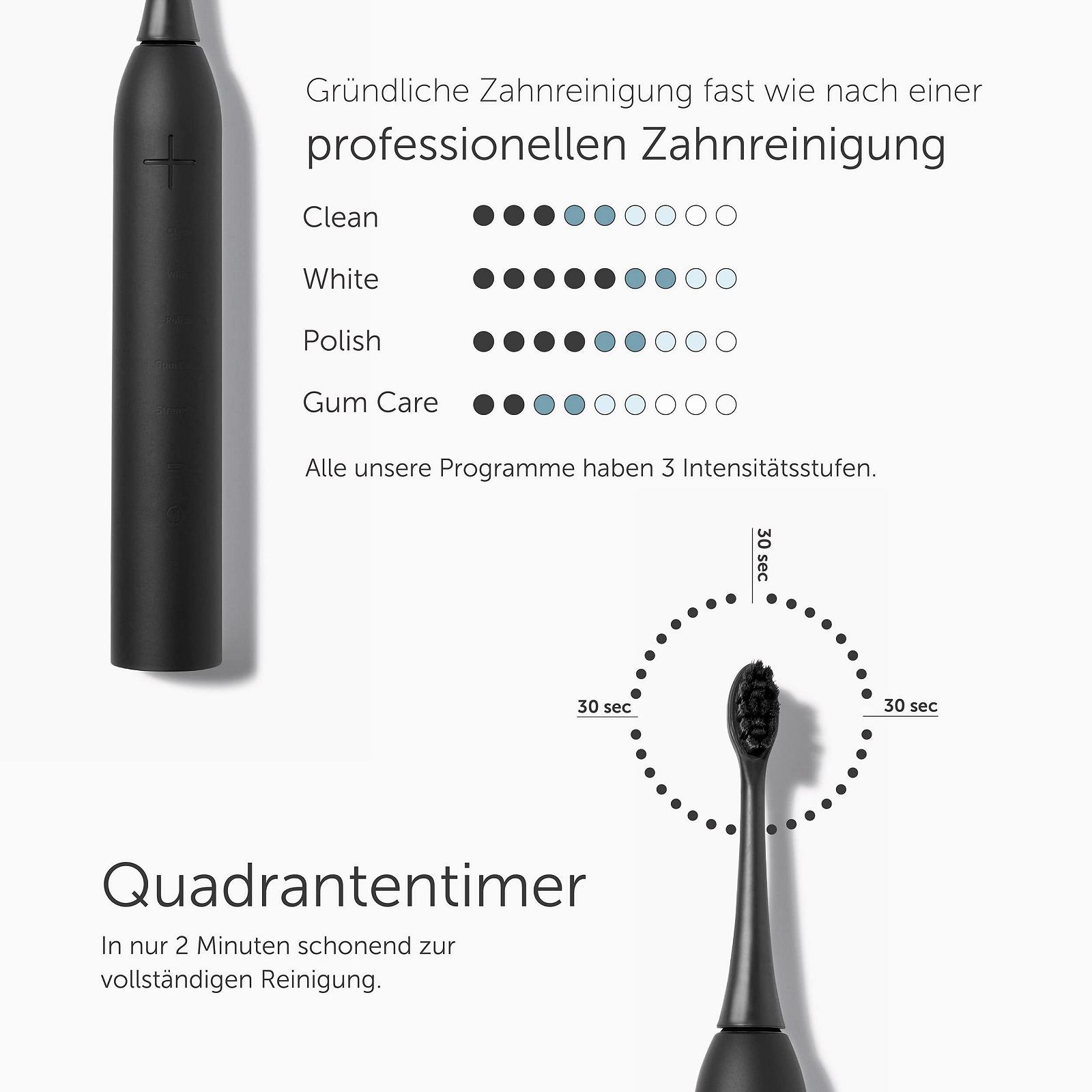 Звукова зубна щітка Wondersmile Sonic Toothbrush PRO 4 програми чищення Ultimate Black, фото №4
