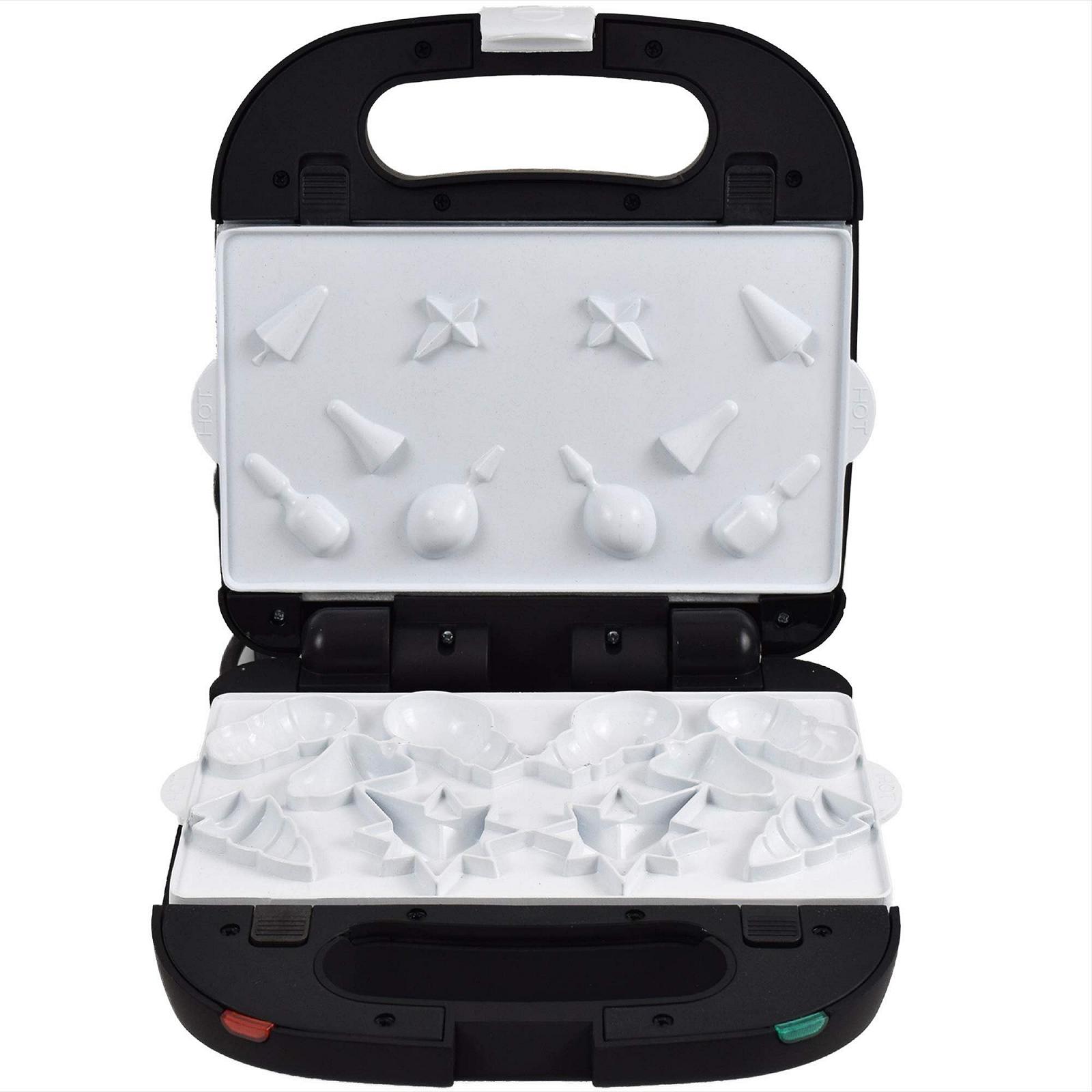 Вафельница Syntrox Germany X-Mas Christmas Motif Maker SM-1500W Нержавеющая сталь/черный, фото №6