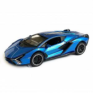 Ігральна машина металевий Lamborghini Sian Lamborghini Sian АвтоЕксперт блакитний колір світла звуку synthetic.ua - Фото 1