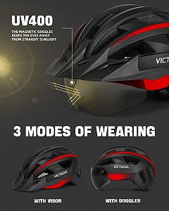 Шолом Victgoal MTB з окулярами та козирком synthetic.ua - Фото 1