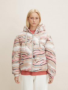 Куртка modern short puffer jacket 1032686-30243 Tom Tailor Бежевий S - Фото 1